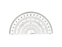 岡本製図器械 半円分度器 18cm 39-0018