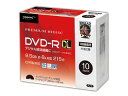 ■規格：DVD-R DL(2層式) ■容量：8.5GB ■対応速度：8倍速 ■レーベル：インクジェットプリンタ対応 ■印刷範囲：ワイドエリア ■枚数：10枚 ■ケース：5mm Slimケース入りHDDR21JCP10SC　