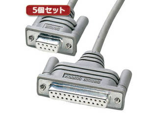 サンワサプライ 【5個セット】 サンワサプライ RS-232Cケーブル(インタリンク・クロス・2m) KRS-L925-2..