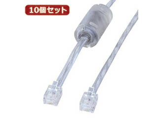 サンワサプライ 【10個セット】 サンワサプライ コア付シールドツイストモジュラーケーブル TEL-FST-3N2 TEL-FST-3N2X10 サンワサプライ 【10個セット】 サンワサプライ コア付シールドツイストモジュラーケーブル TEL-FST-3N2 TEL-FST-3N2X10