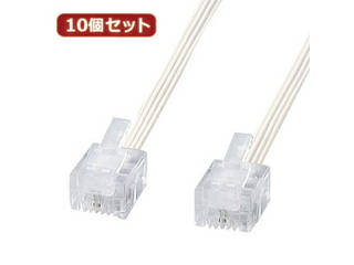 サンワサプライ 【10個セット】 サンワサプライ やわらかスリムケーブル(白) TEL-S2-3N2 TEL-S2-3N2X10 サンワサプライ 【10個セット】 サンワサプライ やわらかスリムケーブル(白) TEL-S2-3N2 TEL-S2-3N2X10