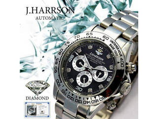J.HARRISON J.HARRISON 8石天然ダイヤモンド付自動巻&手巻き時計 JH-014DS J.HARRISON J.HARRISON 8石天然ダイヤモンド付自動巻&手巻き時計 JH-014DS