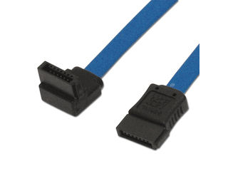 ainex アイネックス シリアルATAケーブル 片下L型コネクタ SAT-3002LBL 20cm