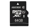 ADTEC AhebN microSDXCJ[h 64GB UHS-1 SDϊA_v^t AD-MRXAM64G/U1