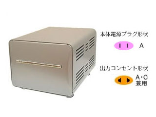 カシムラ NTI-20 海外国内用大型変圧器 【220-240V/1500VA】