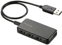 ELECOM GR USBHUB2.0/oXp[/^ubg/XCORlN^/4|[g/ubN U2HS-A402BBK