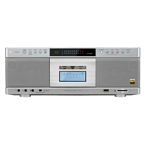 TOSHIBA 東芝 TY-AK21(S)シルバー ハイレゾ対応SD/USB/CDラジオカセットレコーダー AUREX