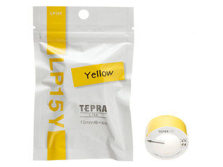 KINGJIM/キングジム テプラLiteテープ 15mm イエロー LP15Y ★こはる・ひより・テプラLiteの各機種で使えます