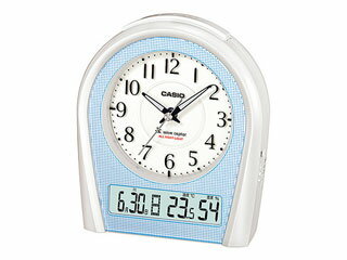 CASIO カシオ 目覚まし電波時計 TTM-160NJ-8JF パールシルバー 日付・曜日・温度・湿度表示/ライト CASIO カシオ 目覚まし電波時計 TTM-160NJ-8JF パールシルバー 日付・曜日・温度・湿度表示/ライト