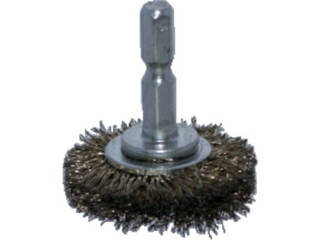 TRUSCO/トラスコ中山 軸付ホイールブラシ φ38X軸6.35 真鍮メッキ鋼線 線径0.2 TB-6211-60