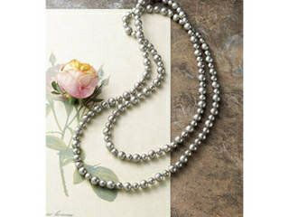 コットンパールロングネックレス グレー K20812529