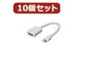 変換名人 変換名人 【10個セット】 mini Display Port→Display Port MDP-DPX10(2)