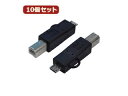 変換名人 変換名人 【10個セット】 変換プラグ USB B(オス)→microUSB(オス) USBBA-MCAX10(2)