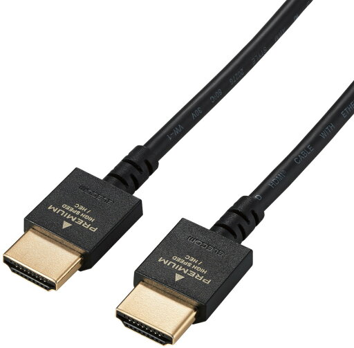 ELECOM エレコム HDMIケーブル/Premium/スリム/2.0m/ブラック DH-HDP14ES20BK ELECOM エレコム HDMIケーブル/Premium/スリム/2.0m/ブラック DH-HDP14ES20BK