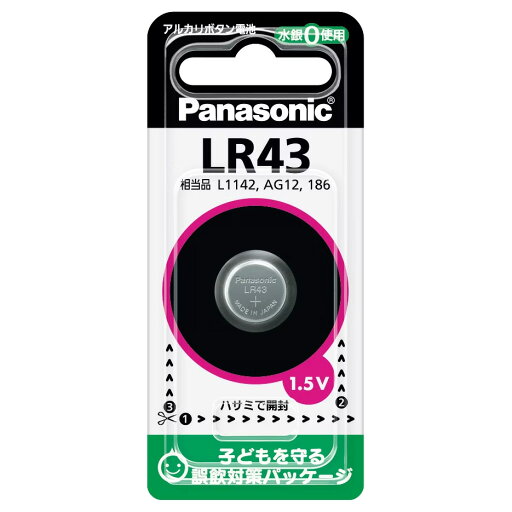 Panasonic パナソニック LR43P アルカリボタン電池 Panasonic パナソニック LR43P アルカリボタン電池