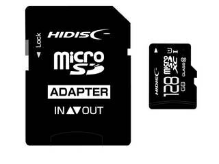 HIDISC/ハイディスク microSDHCカード 128GB CLASS10 UHS-1対応 HDMCSDX128GCL10UIJP3 ※SD変換アダプタ付き