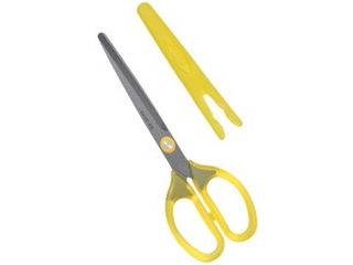 マンモス フッ素コートハサミ イエロー 先丸 PF-175-(Y)