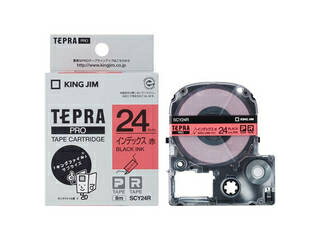 KINGJIM/キングジム テプラPROテープインデックス赤/黒文字 SCY24R