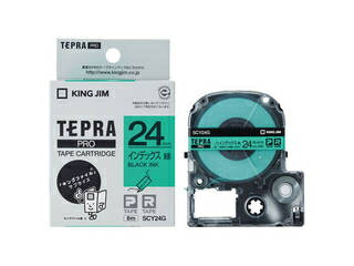 KINGJIM/キングジム テプラPROテープインデックス緑/黒文字 SCY24G