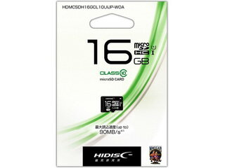 HIDISC/nCfBXN }CNSDHCJ[h 16GB USH-1 Class10 HDMCSDH16GCL10UIJP-WOA