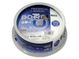 HIDISC/ϥǥ PREMIUM HIDISC BD-R DL 1Ͽ 6® 50GB 20 ԥɥ륱HDVBR50RP20SP