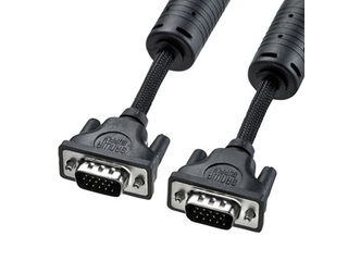 サンワサプライ ナイロンメッシュアナログRGBケーブル 2m ブラック KC-NMV20K サンワサプライ ナイロンメッシュアナログRGBケーブル 2m ブラック KC-NMV20K