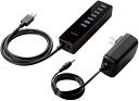 ELECOM エレコム USB HUB3.0/マグネット付き/セルフパワー/7ポート/ブラック U3H-T719SBK