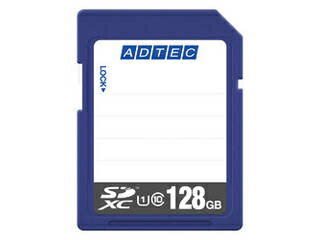 ADTEC AhebN SDXCJ[h 128GB UHS-I Class10 f[^T[rXt AD-SDTX128G/U1