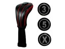 LEZAX/レザックス TOHC-6552 TEE-OFF フェアウェイウッド用ヘッドカバー (ブラック×レッド)