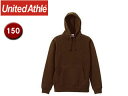 United Athle/ユナイテッドアスレ 10.0オンス スウェットプルオーバーパーカ（パイル）ジュニア用 【150】 （ダークブラウン）