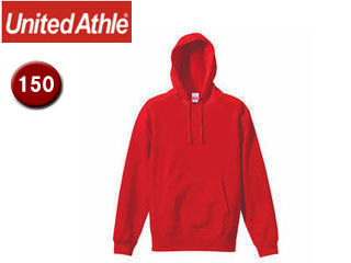 United Athle/ユナイテッドアスレ 10.0オンス スウェットプルオーバーパーカ（パイル）ジュニア用 【150】 （レッド）