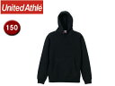 United Athle/ユナイテッドアスレ 10.0オンス スウェットプルオーバーパーカ(パイル)ジュニア用 【150】 (ブラック)(4)