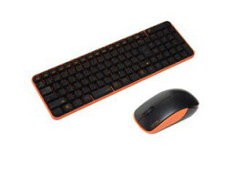 ユニーク 【静音仕様！】ワイヤレスマウスキーボードセット ブラック・オレンジ MK48367GBO