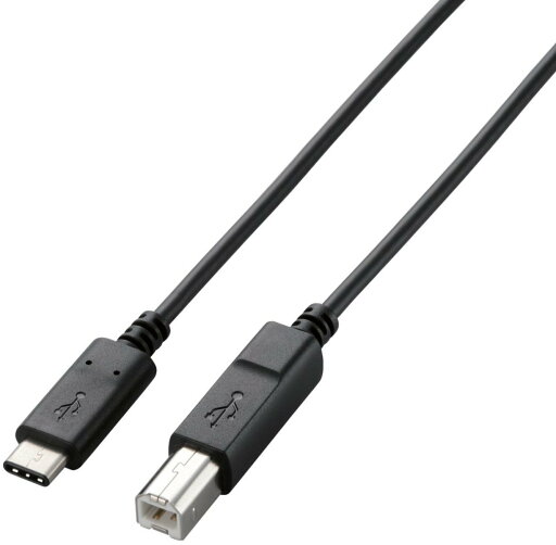 ELECOM エレコム USB2.0ケーブル/C-Bタイプ/認証品/3A出力/2.0m/ブラック U2C-CB20NBK ELECOM エレコム USB2.0ケーブル/C-Bタイプ/認証品/3A出力/2.0m/ブラック U2C-CB20NBK