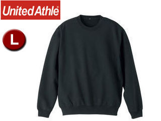 United Athle/ユナイテッドアスレ 10.0オンス クルーネックスェット（パイル）アダルト 【L】 （ブラック）