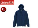 United Athle/ユナイテッドアスレ 10.0オンス T/Cスウェット フルジップパーカ（裏起毛）アダルト 【XL】 （ネイビー）