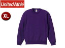 United Athle/ユナイテッドアスレ 10.0オンス T/Cスウェット クルーネックスウェット(裏起毛)アダルト 【XL】 (パープル)
