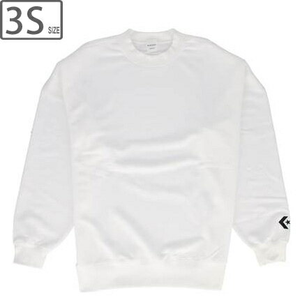 CONVERSE コンバース 【メンズ】クルーネック スウェットシャツ 【ホワイト】【3Sサイズ】CB141201-1100
