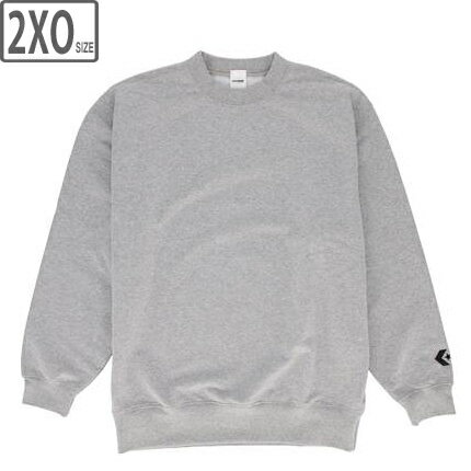 CONVERSE コンバース 【メンズ】クルーネックスウェットシャツ 【グレー杢】【2XOサイズ】CB141201-1500 CONVERSE コンバース 【メンズ】クルーネックスウェットシャツ 【グレー杢】【2XOサイズ】CB141201-1500