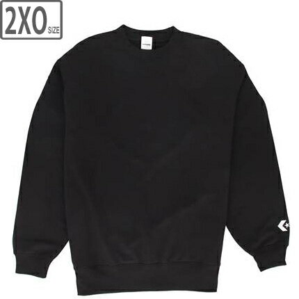 CONVERSE コンバース 【メンズ】クルーネック スウェットシャツ 【ブラック】【2XOサイズ】CB141201-1900