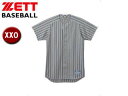 ZETT/ゼット BU521-1329 フルオープン ストライプメッシュシャツ 【XXO】 (シルバー×ネイビー)(4)