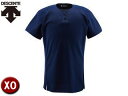 デサント DESCENTE DB1012-NVY ユニフォームシャツ ハーフボタンシャツ 【XO】 (ネイビー)