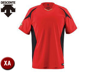 デサント DESCENTE DB116-RED ベースボールシャツ 【XA】 (レッド×ブラック×Sゴールド)