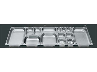 プロシェフ　18-8　GNパン補強重なり防止付　1／4　150mm