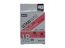 MAX/マックス 【Bepop mini/ビーポップミニ】レタリテープ 18mm幅 赤 黒文字 LM-L518BR
