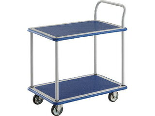 【組立・輸送等の都合で納期に4週間以上かかります】 TRUSCO トラスコ中山 【代引不可】プレス製台車 ドンキーカート 2段式片袖1225×775 504N