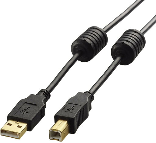 ELECOM エレコム USB2.0ケーブル/フェライトコア付 ABタイプ/5.0m(ブラック) U2C-BF50BK ELECOM エレコム USB2.0ケーブル/フェライトコア付 ABタイプ/5.0m(ブラック) U2C-BF50BK