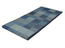 萩原 ハギハラ い草6つ折りマットレス デニムパッチ BL 約80×180×4cm 81957809 メーカー直送 同梱不可 カード決済のみ対応 沖縄・北海道・離島お届け並びに時間指定不可