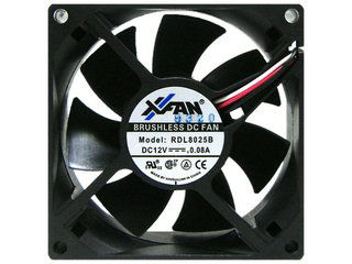 XINRUILIAN（X-FAN） 80mm超低速ファン 1600rpm 80X80X25mm RDL8025BL(16NMB)