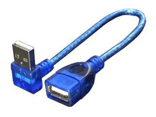 USB2.0ケーブル USB A(メス)→(オス)下L 20cm対応OS：XP/VISTA/7、MacOSXUSBACA20DL　